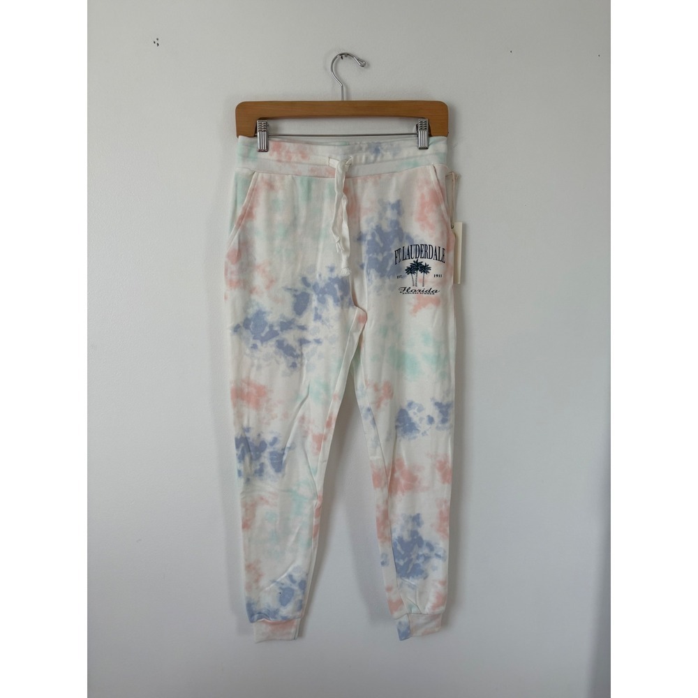 NWT Ocean Drive Tie Dye Ft. Lauderdale Comfy Sweatpants – Light Blue Size Small